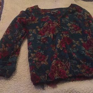 Floral long sleeve top